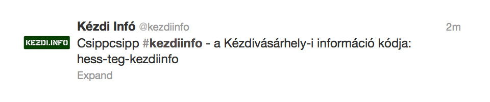 K�zdi.inf� - #kezdiinfo @ twitter