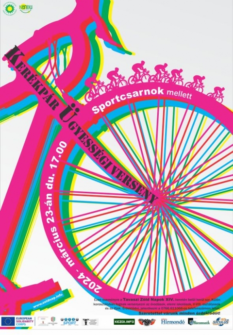 Biciklis lasssgi verseny a XIV-ik Tavaszi Zld Napokon - Nagy-nagy dobpergs kzt nagy szeretettel meghvunk mindenkit, aki l s mozog eme jeles alkalomra! Tbb mint egy vtizedes hagyomnya van mr annak, hogy a gyerekek s ifjak szmra gyessgi kerkpros versenyeket szerveznk. Most 2024. mrcius 23-n du. 17:00 rakor a ches vros sportcsarnoka mellett szervezi meg a Zld Nap Egyeslet partnersgben a Kendu Egyeslettel lasssgi versenyt. 

Keressk azt a bringst, aki a leglassabban haladva kpes uralni a kerkprjt. Itt a lasssg szmt! Azonban vigyzz, megllni nem szabad, folyamatosan haladnod kell! Ide lehetőleg sajt kerkprral gyere. A nyeremnyek most sem maradnak el. Kln korosztlyban fognak versenyezni az vodsok, elemi iskolsok, V-VIII. osztlyosok s az ifjak. rdeklődni, jelentkezni a 0766.611066-os telefonszmon lehet.

Szeretettel vrunk s hvd el az ismerőseidet is!

Tmogat: Sportiroda, Bethlen Gbor Alapkezelő Zrt., Kovszna Megyei Művelődsi Kzpont s az Eurpai Szolidaritsi Testlet

Plaktterv: Gyrgyjakab Borka